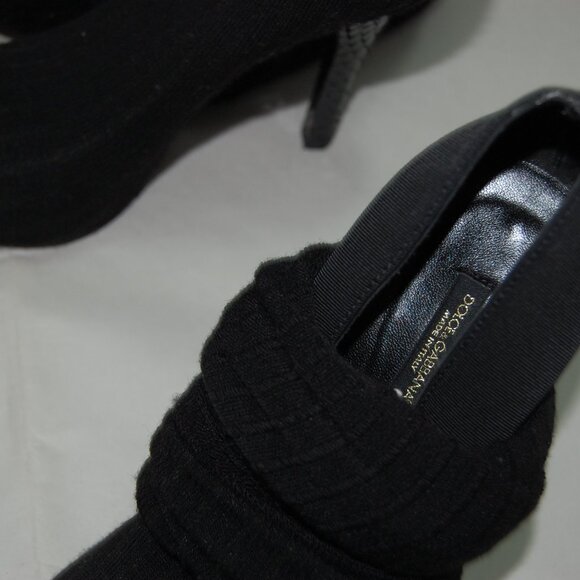 $1250❤️39/US8 DOLCE & GABBANA Stretch Socks Over knee Thigh High Heels Boots OTK - Picture 12 of 12